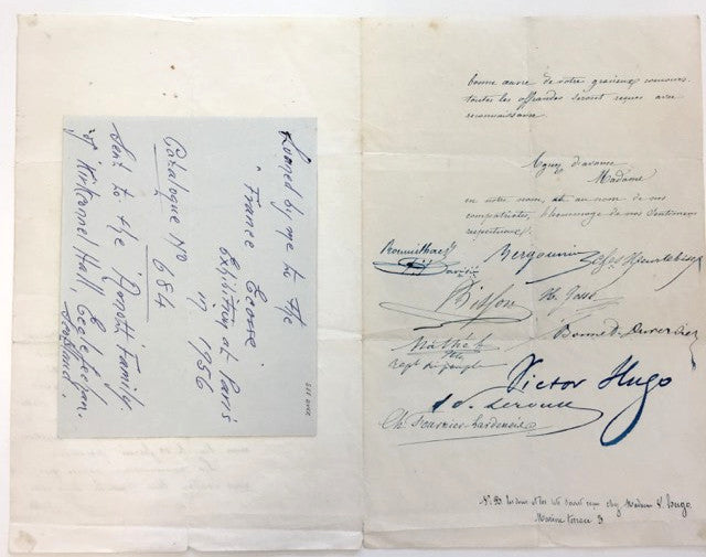 Victor Hugo signed document