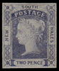 New South Wales 1851-55 'Laureate' 2d chalky blue, plate I, SG53