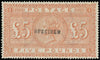 Great Britain 1882 £5 Orange, Plate 1 on blued paper, SG133var.