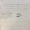 Napoleon Bonaparte signed letter 