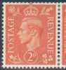 Great Britain 1942 2d. Pale Orange Tete-Beche Pair, Mint SG488b