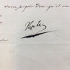 Napoleon Bonaparte signed letter 