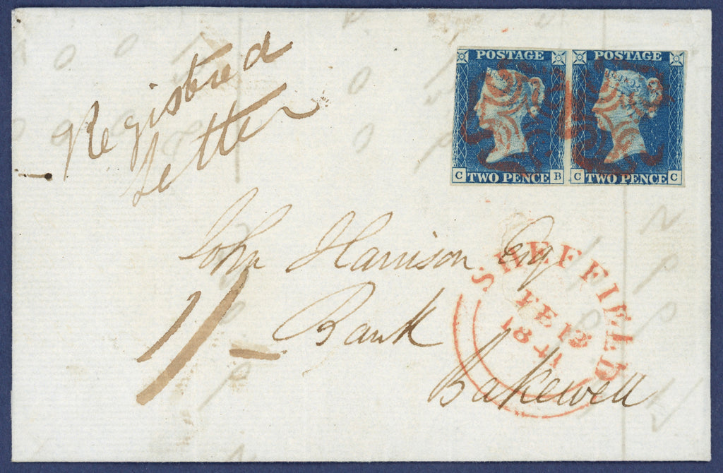 Great Britain 1840 2d blue earliest known Registered Cover, SGDS5