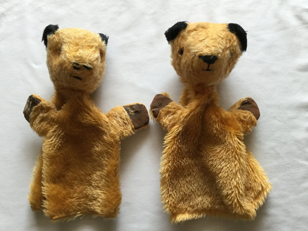 Two original Sooty puppets, and Harry Corbett autograph
