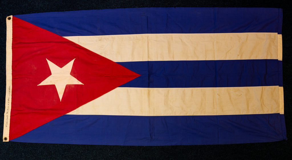 Fidel Castro’s personal signed Cuban flag