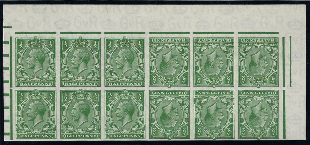 Great Britain 1934-35 ½d Green (Harrison printing, Watermark block cypher), SG418var