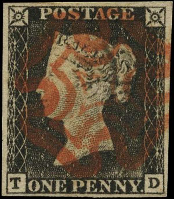 Great Britain 1840 1d black, Plate 1a, SG2