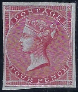 Great Britain 1855 4d Carmine Plate 2, SG62var Plate 2