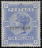 Great Britain 1884 10s Colbalt. SG182