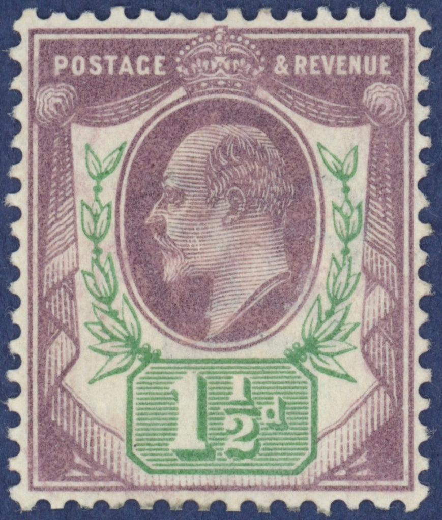 Great Britain 1902 1½d dull purple & green (O), SG221
