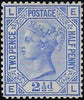 Great Britain 1881 2½d Blue Plate 22 imprimatur, SG157var
