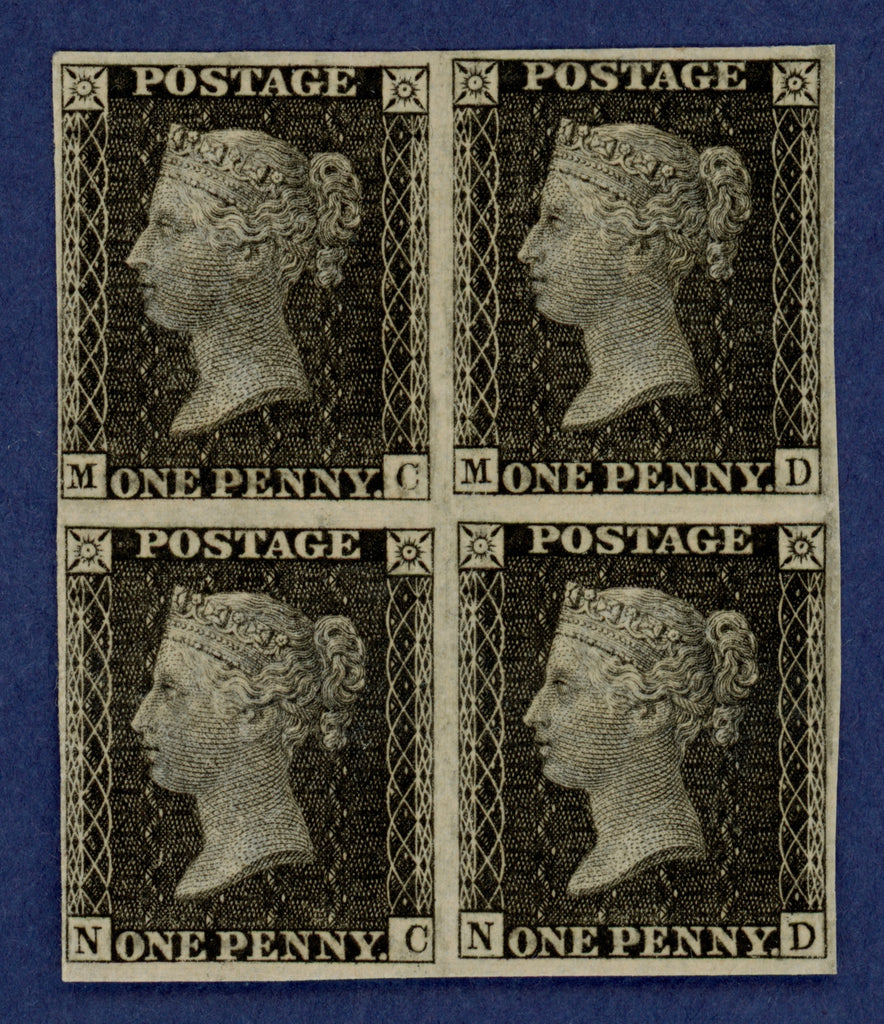 Great Britain 1865 1d Black "Royal reprint" Plate 66 (watermark inverted), SGDP35a