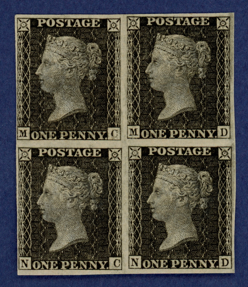 1840 Penny Black Stamps – Plate & Sheet Details Included