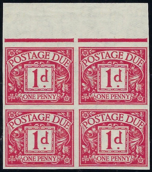Great Britain 1937 1d Postage Due Imprimaturs, SG D20var