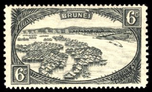 Brunei 1941 6c greenish grey
