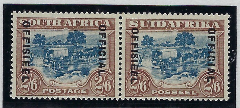 South Africa 1930-47 2s 6d blue brown Official variety, SGO19b