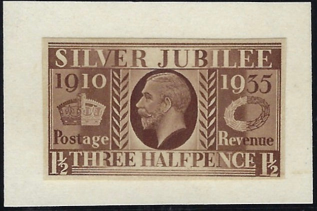 Great Britain 1934 1½d Silver Jubilee colour trials, SG455var