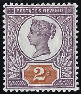 Great Britain 1899 2d "Jubilee" colour trial, SG200var
