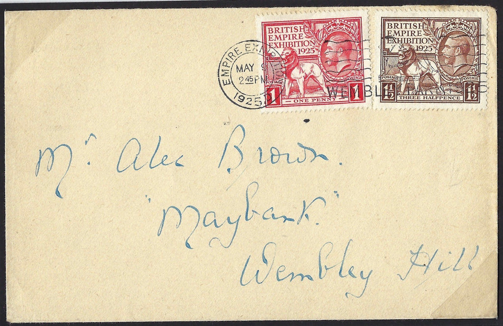 Great Britain 1925 British Empire Exhibition first day cover,  SG432/3