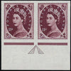 Great Britain 1955 11d Brown-purple imprimaturs, SG553var