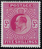 Great Britain 1902 5s bright carmine, SG263