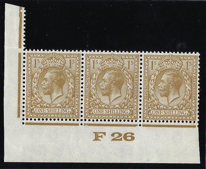 Great Britain 1926 1s bistre-brown plate 4a, SG429wi