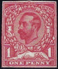Great Britain 1911 1d "Downey" Plate proof, Die 1A, SG327var