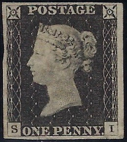Great Britain 1840 1d Black Plate 2, SG2