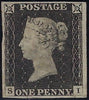 Great Britain 1840 1d Black Plate 2, SG2