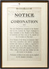 Edward VIII 1936 coronation notice from House of Commons