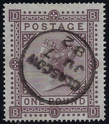 Great Britain 1878 £1 Brown Lilac. SG129