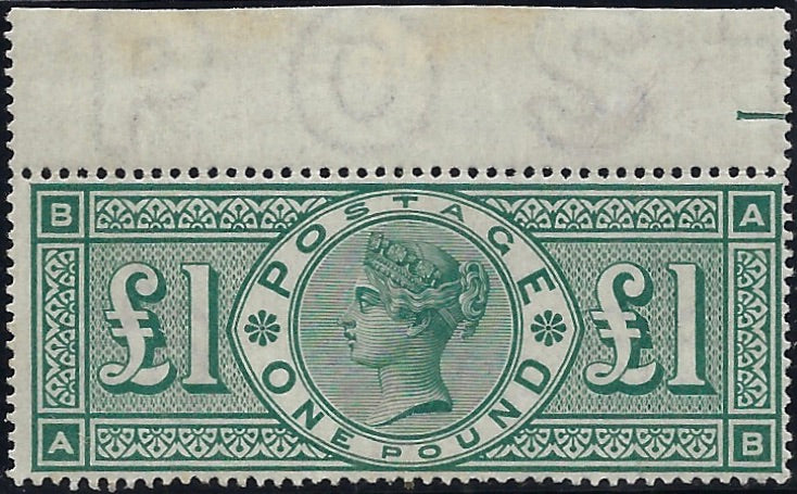 Great Britain 1891 £1 Green. SG212