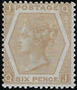 Great Britain 1872 6d pale buff Plate 12, SG123