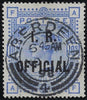 Great Britain 1890 10s Ultramarine (I.R. Official) variety, SGO10a