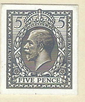 Great Britain 1912 5d Bromide of Eve's Wreath Design (22.5mm), SG381var