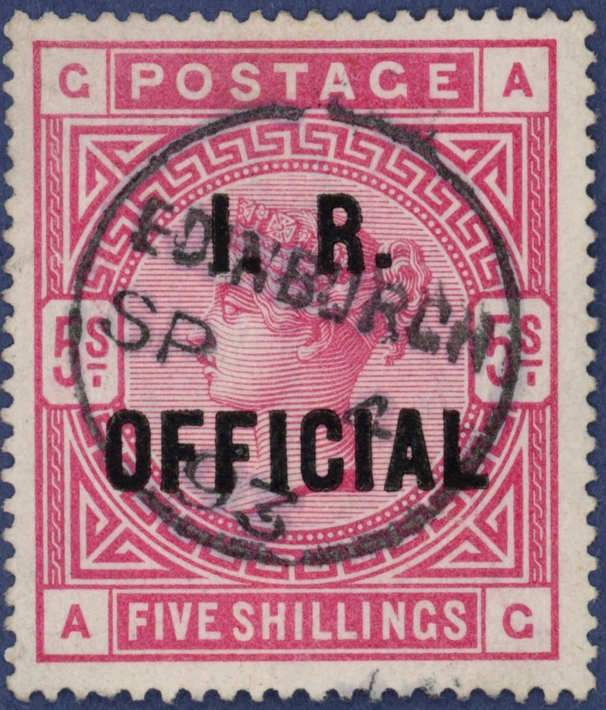 Great Britain 1890 5s rose (I.R. Official), SGO9