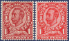 Great Britain 1911 1d scarlet (Die 2) colour trial, SG342var