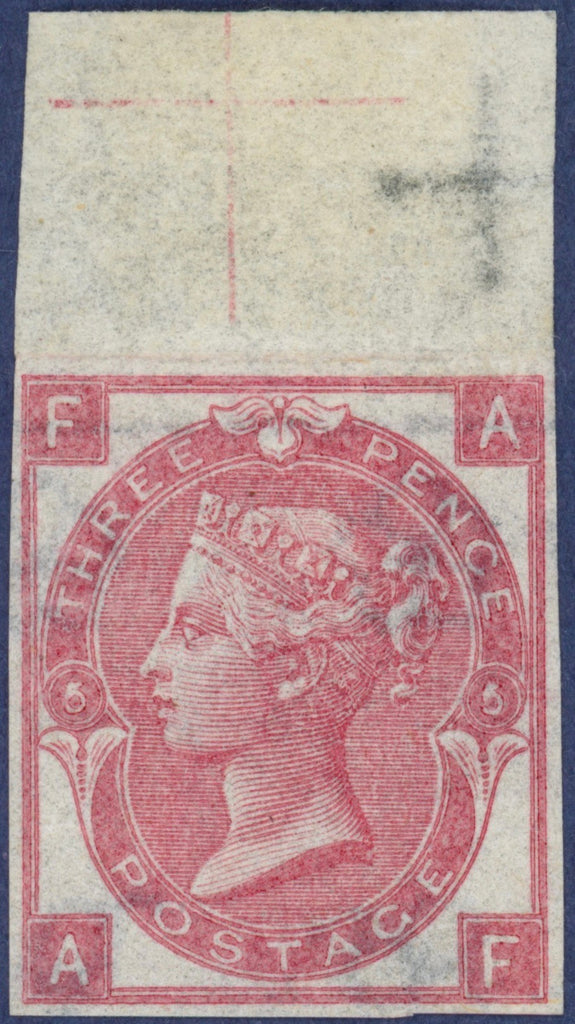 Great Britain 1865 3d rose Plate 5 imprimatur, SG92var