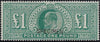 Great Britain 1902 £1 Dull blue green Specimen, SG266var