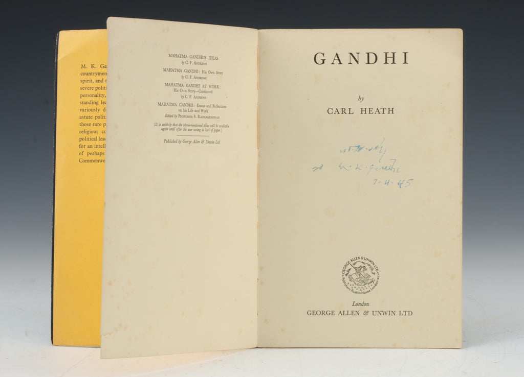 Mahatma Gandhi autographed book