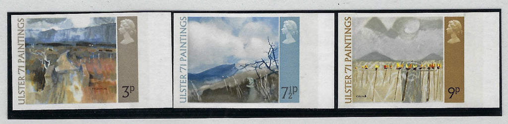 Great Britain 1971 3p-9p "Ulster "7" Paintings Imprimaturs, SG881/3var