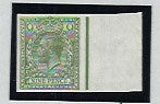 Great Britain 1922 9d Olive green (watermark Royal cypher) imprimatur, SG393a var