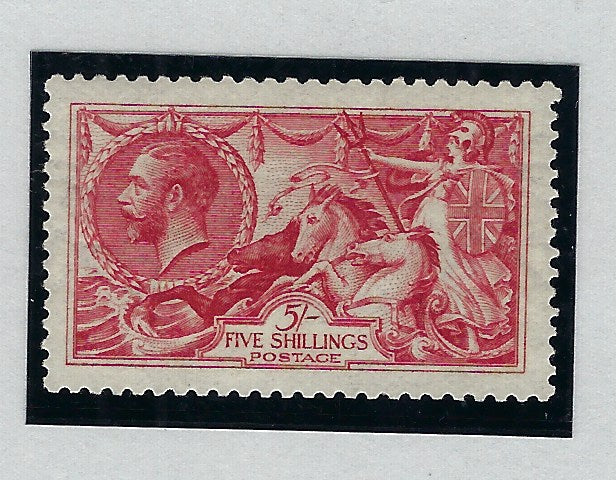 Great Britain 1915 5s Bright carmine "Seahorses" (Watermark Reversed), SG409wj
