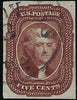 USA 1856 General Issues 5c Red brown, SG14.