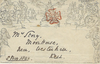 Great Britain May 1840 1d Mulready envelope, Stereo A144, ME2b