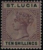 ST LUCIA 1891-98 10s dull mauve and black, SG52