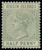 British Virgin Islands 1883-84 ½d dull green SG27b