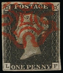 Great Britain 1840 1d Black Plate 3. SG2