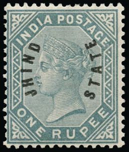 I.C.S. Jind 1885 (1 July) 1r slate mint SG6