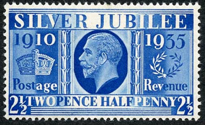 Great Britain 1935 ‘Silver Jubilee’ 2½d Prussian Blue, SG456a